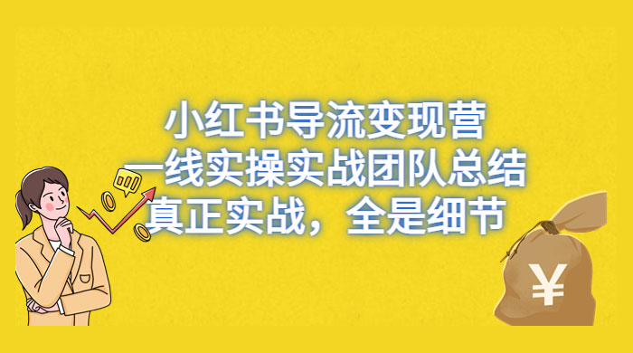 小红书导流变现营，一线实战团队总结，真正实战，全是细节，全平台适用 - 项目资源网