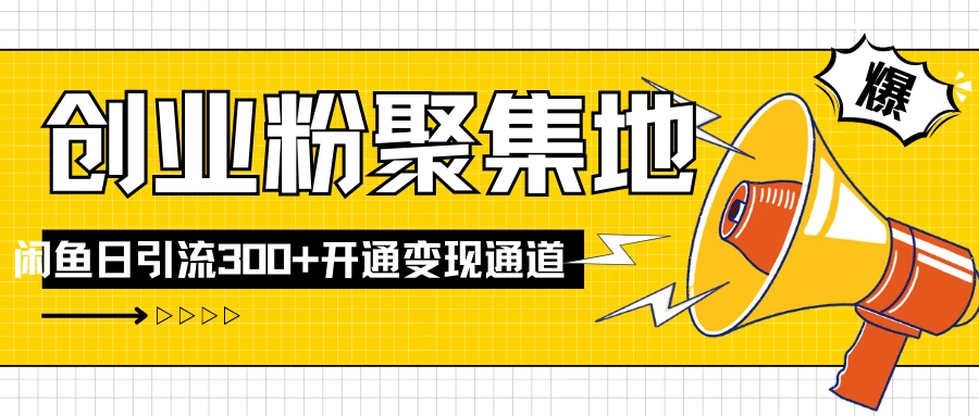 导师IP计划如何跑通闲鱼,日入创业粉300+,开通变现渠道 - 项目资源网