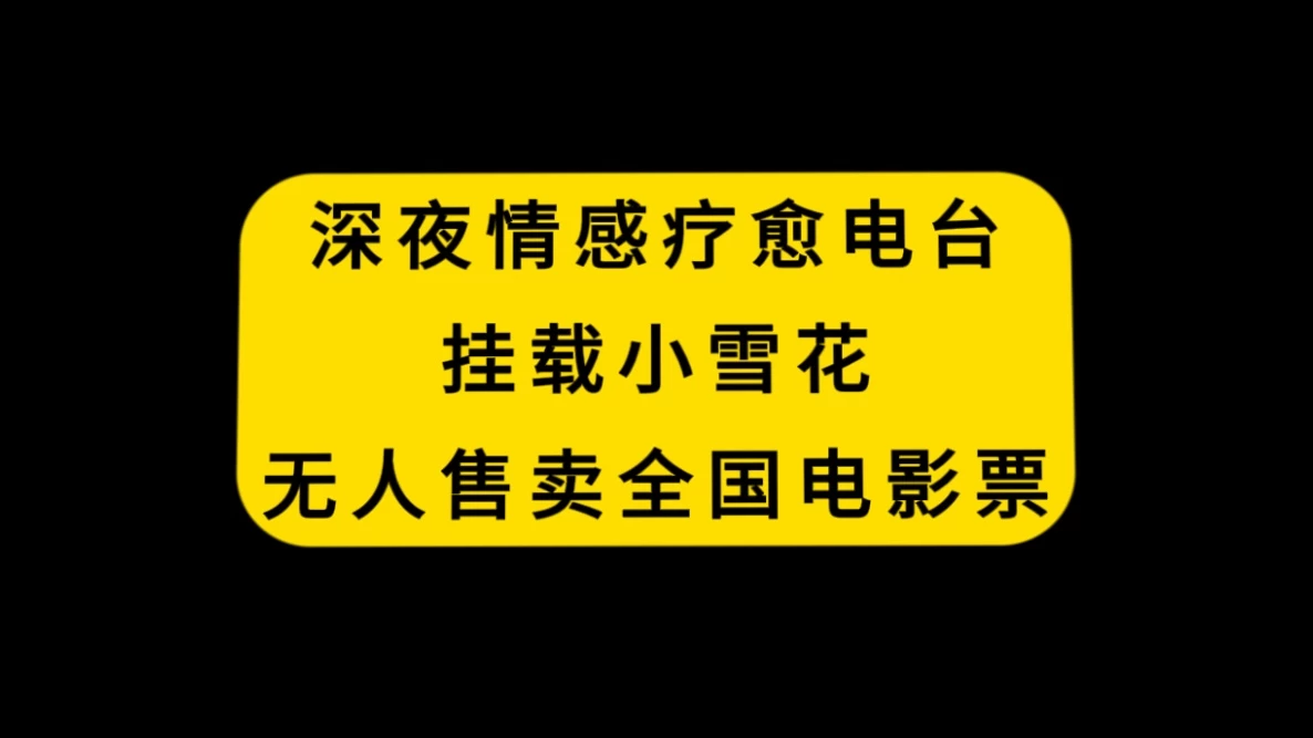 深夜情感疗愈电台，挂载小雪花，无人售卖全国电影票 - 项目资源网